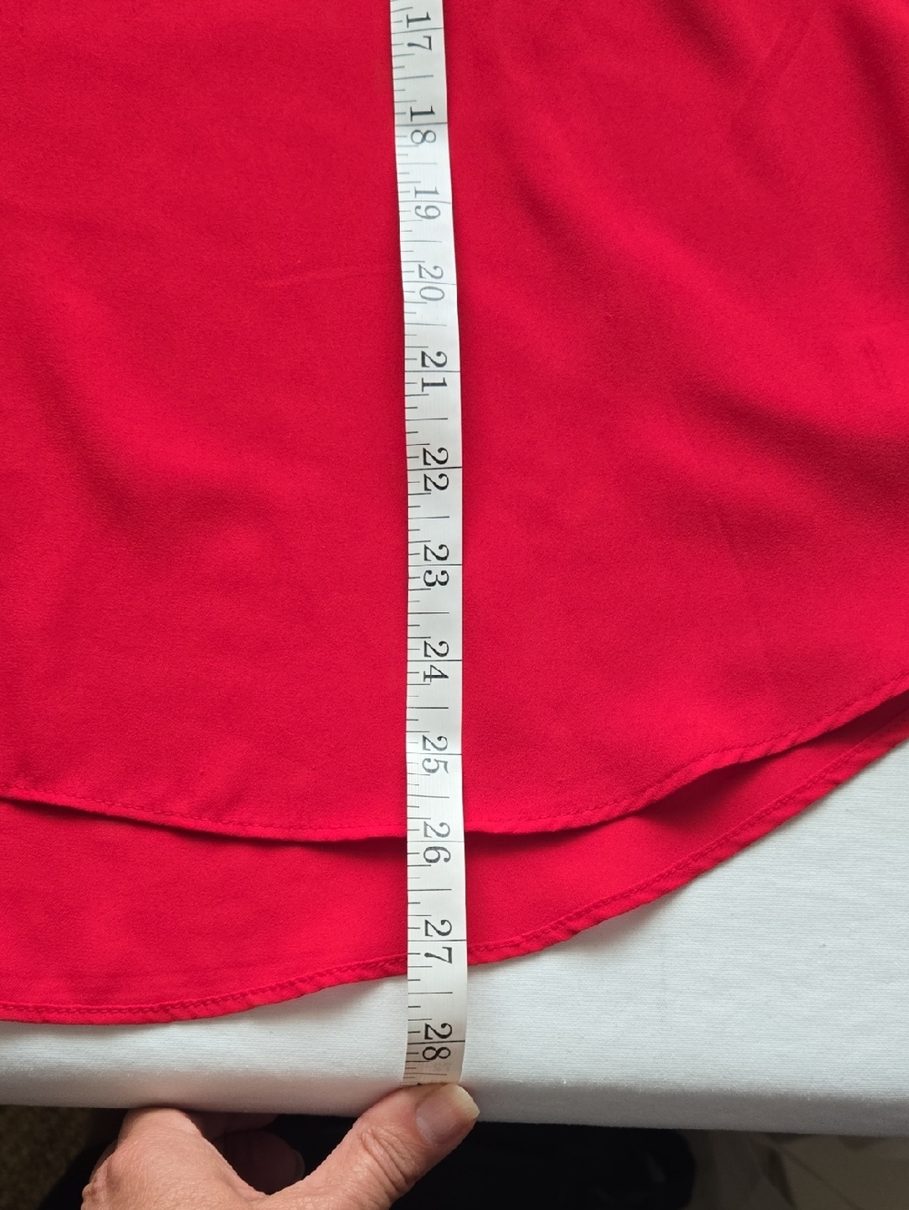 Women's Red Cold-Shoulder Ruffle Blouse - Picture 10 of 10